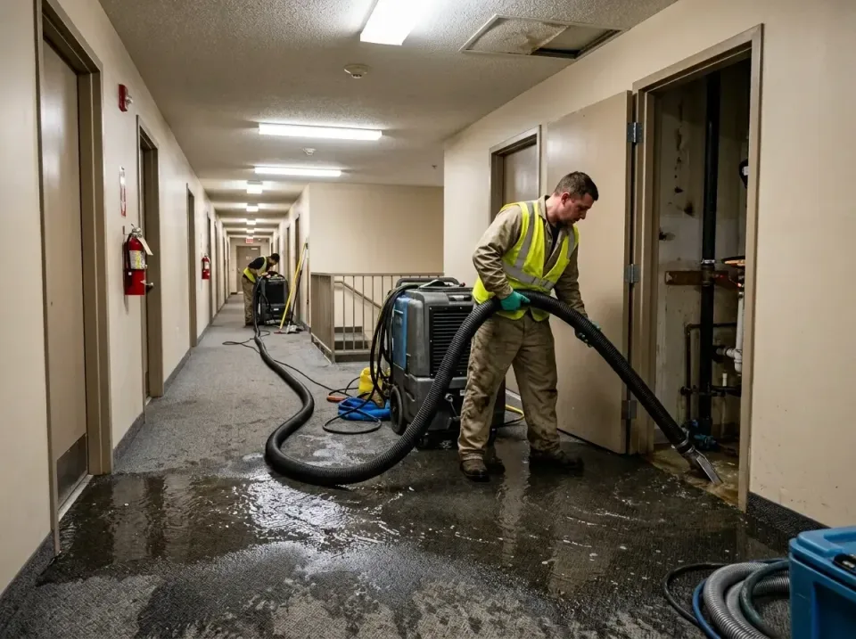 multi-unit-apartment-hallway-f-005 — frequently asked questions, Emergency Burst Pipe Water Extraction & Removal in Reedsbur…